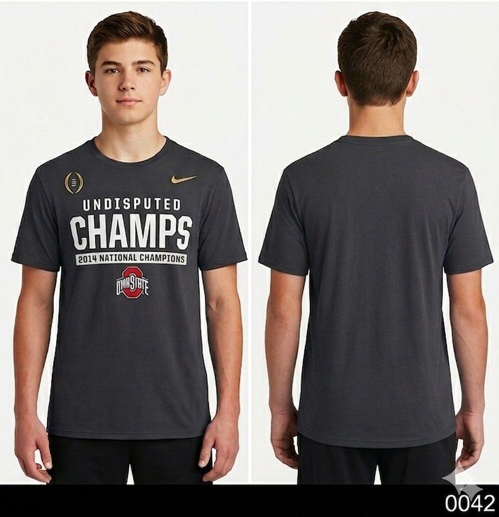 Ohio State Undisputed 2014 National Champions Tshirt, Boys Large - 0042